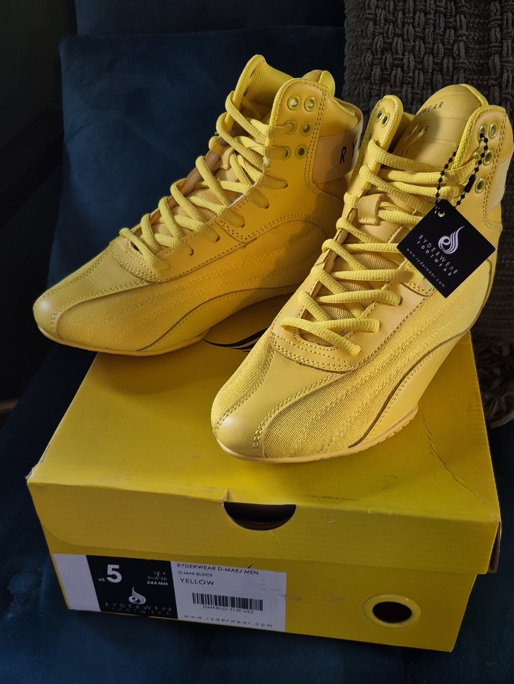 Ryderwear Yellow High-Top Athletic Sneakers